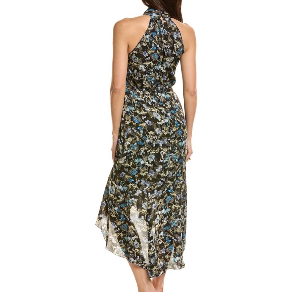 Black and Blue Asymmetrical Ruffled Sundress - Picture 2 of 3